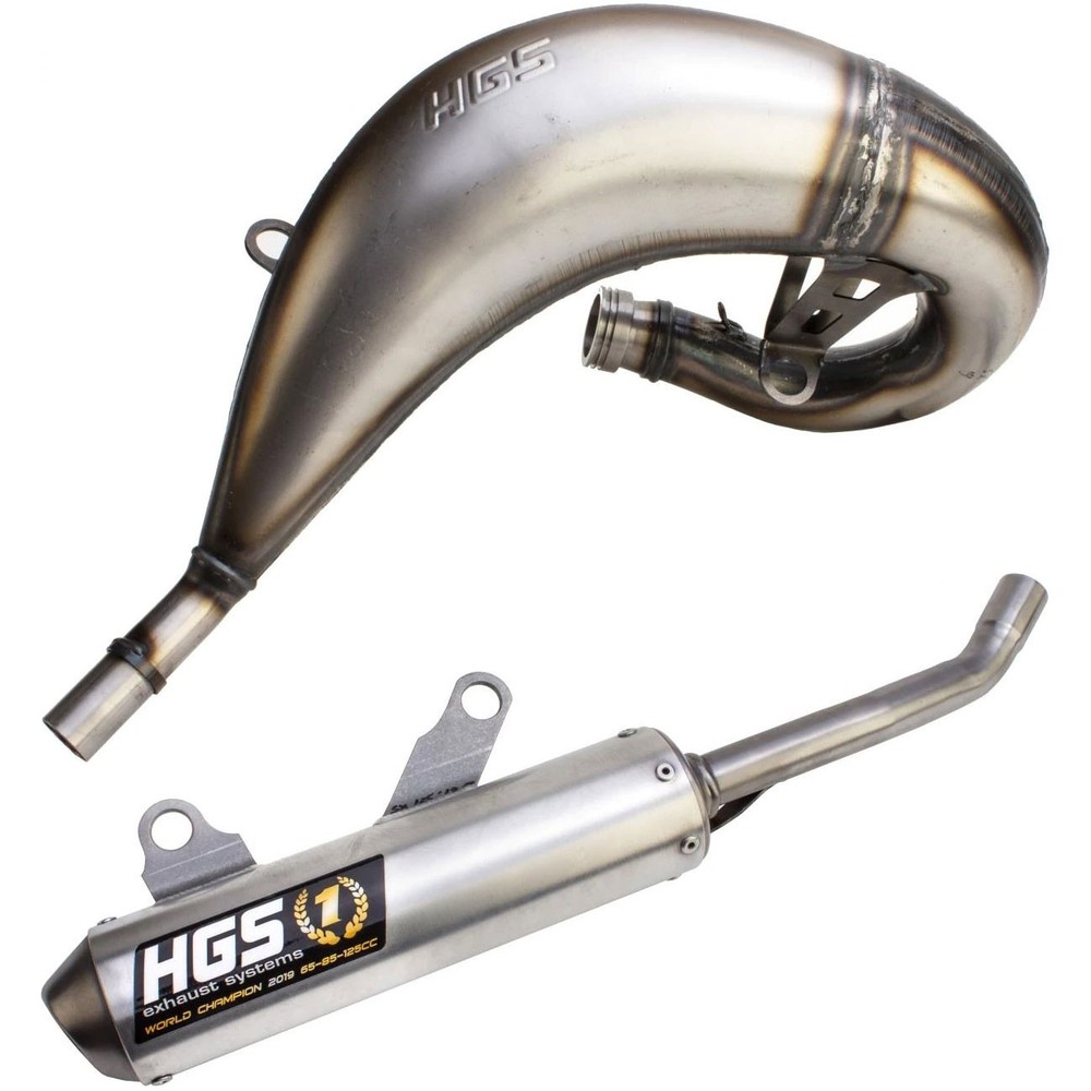 HGS Exhaust KTM 125 Front Header + Tail Pipe Complete System 2023-26