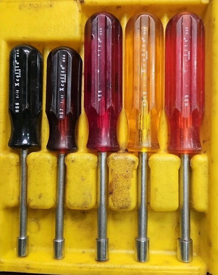 Xcelite HS618N 10pc Hollow Shaft Nut Driver Set with Hard Case