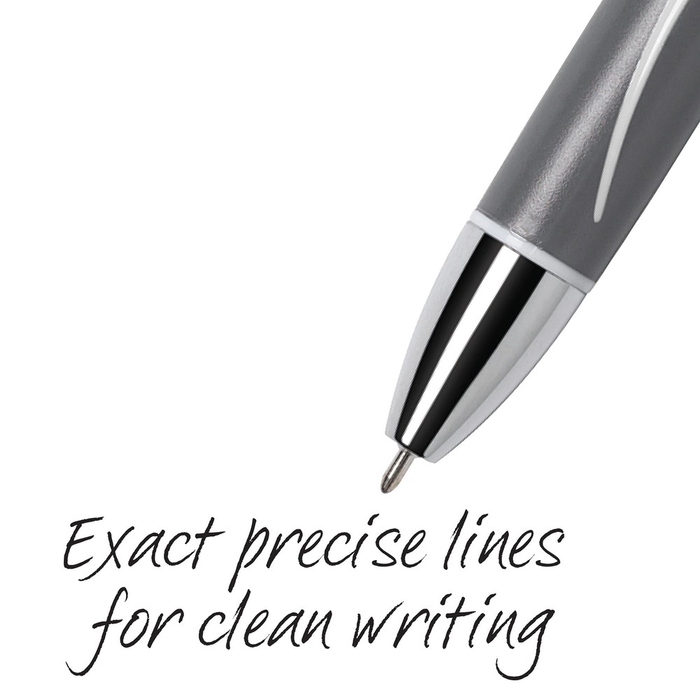Atlantis Exact Retractable Ball Point Pen, Black, 12 Pack