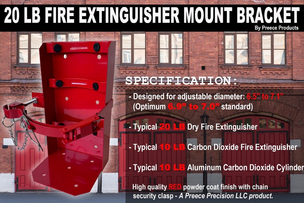 20 LB Fire Extinguisher Bracket Universal for AMEREX 810 RED