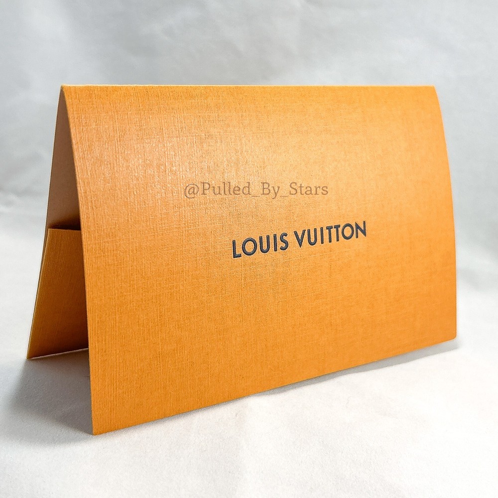 LOUIS VUITTON Medium Orange Pullout Drawer Box (7" x 7" x 2") + Ribbon & Misc.