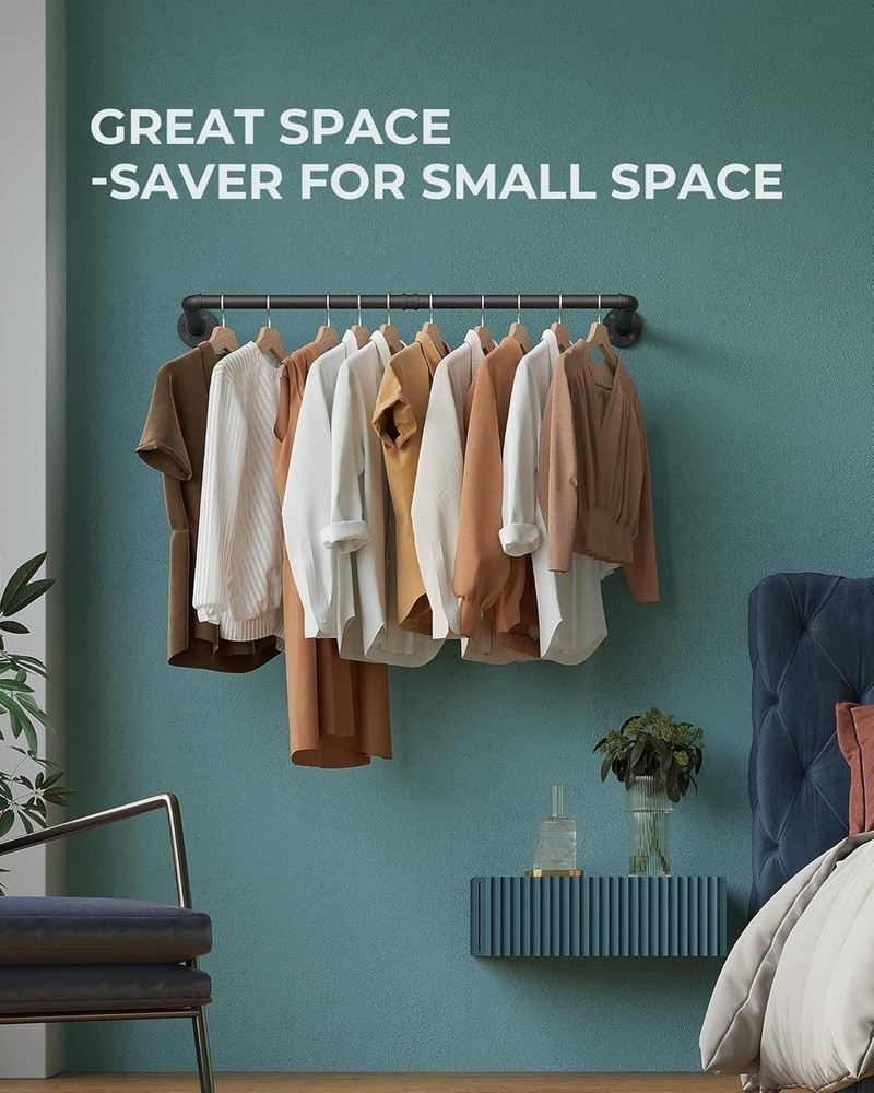 Multi-Purpose Detachable Wall-Mounted Clothing Rack 38.4