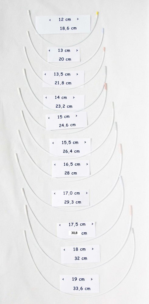 1 Pair Bra Underwire Replacement Wires For Various Sizes Metal Coated