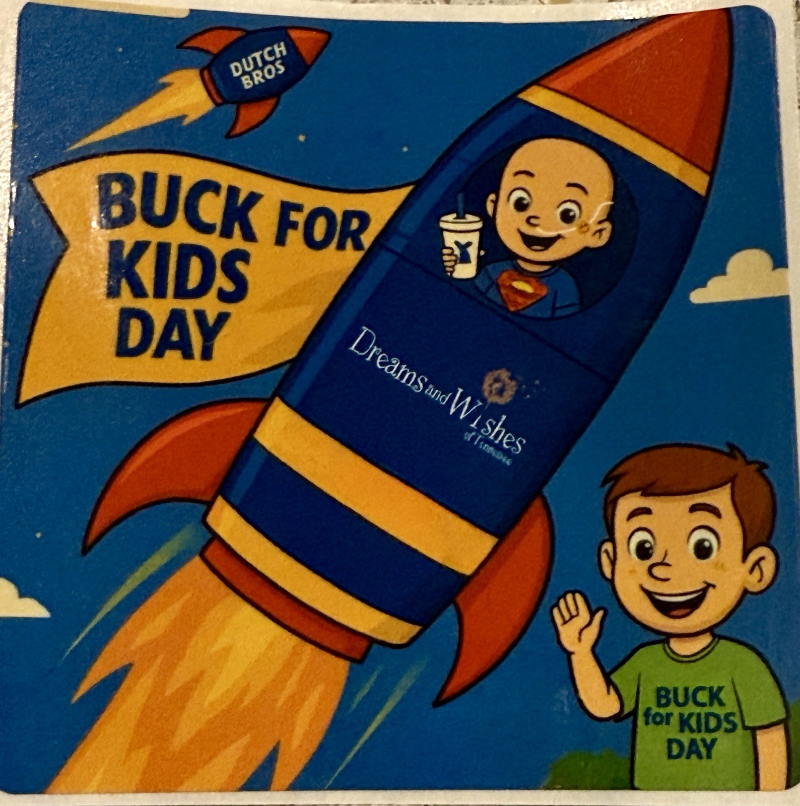 Dutch Bros 2025 Exclusive TN Charity Sticker Set From Buck 4 Kids