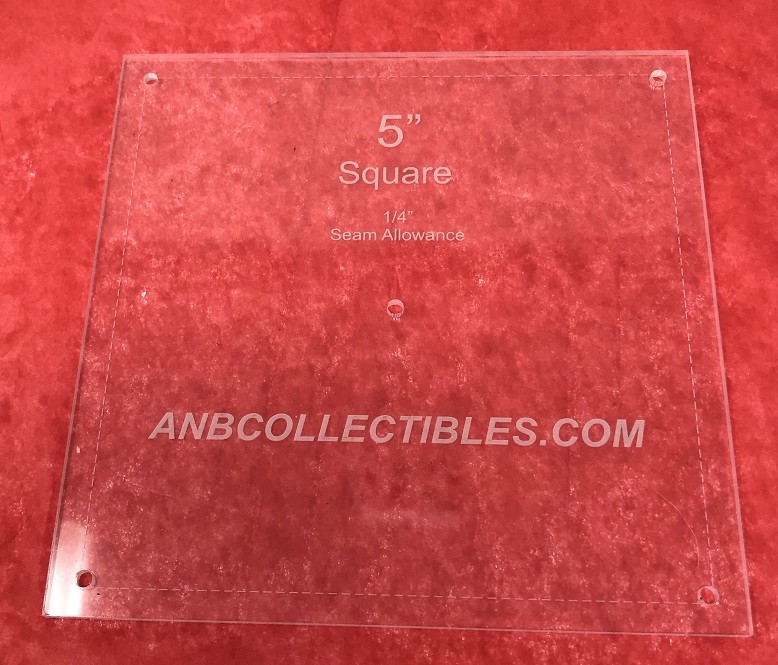 Acrylic 5" Square Quilting Template