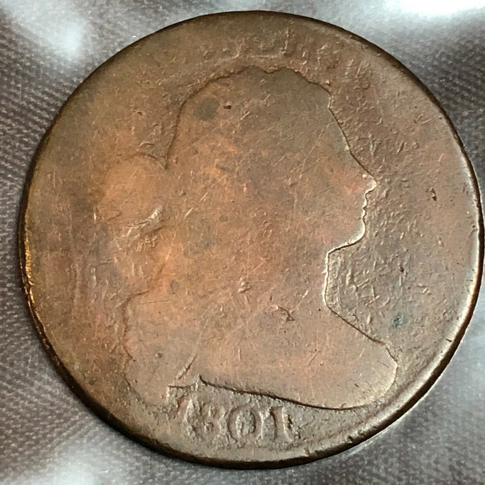1801 DRAPPED BUST LARGE CENT #62P