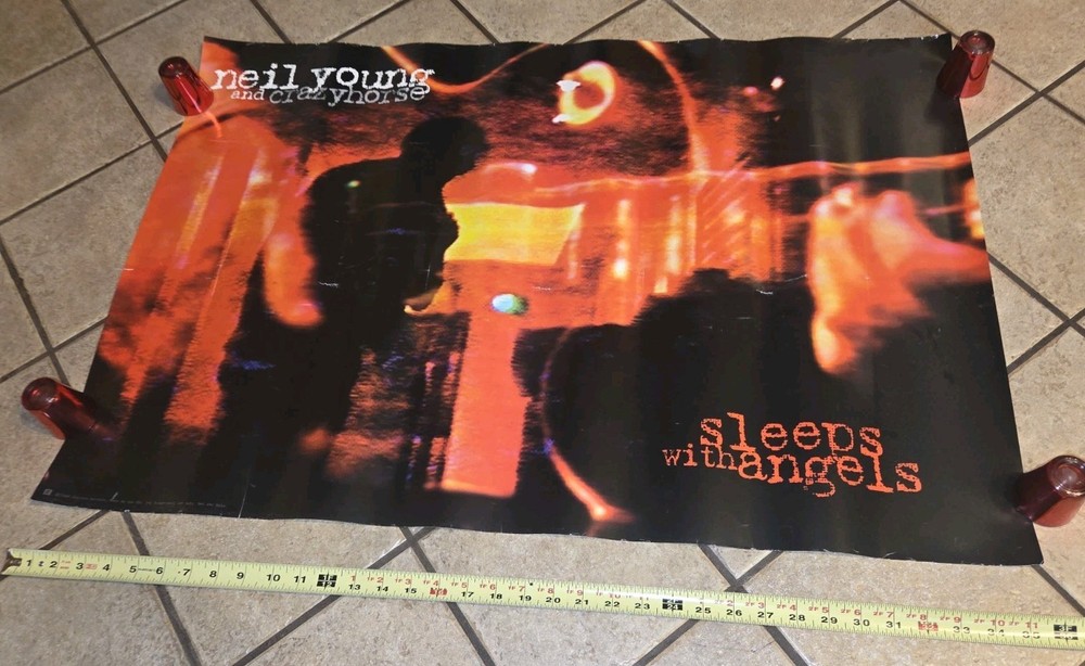 Neil Young and Crazy Horse Sleeps with Angels Promo 1994 Poster RARE 36x24