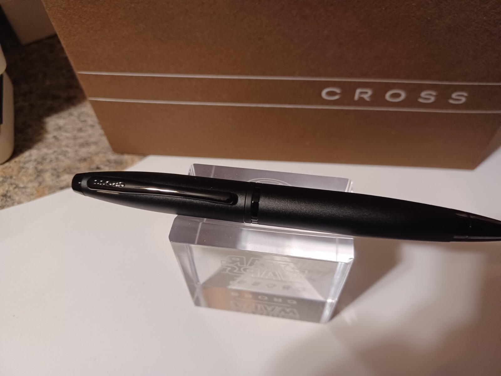 CROSS CALAIS CARBON MATTE BLACK AND GUNMETAL BALLPOINT PEN BRAND NEW DAD GIFT