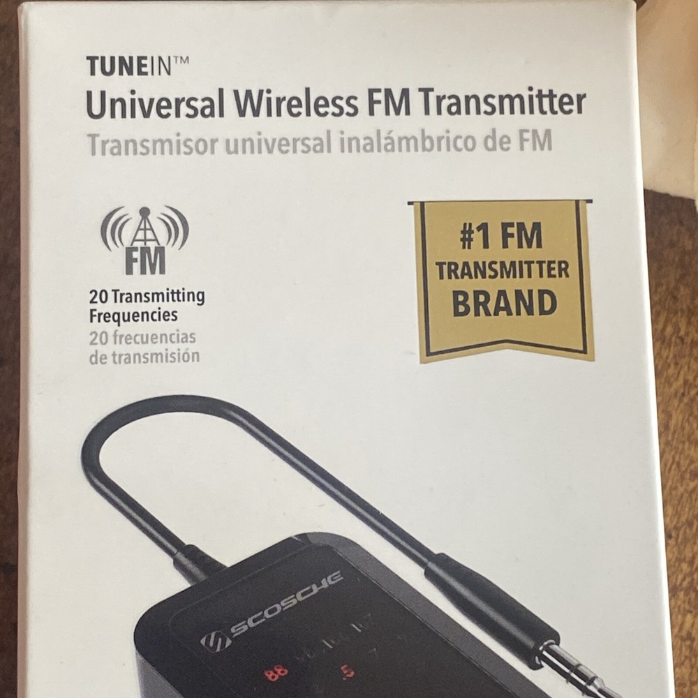 Scosche TuneIn Universal Wireless FM Transmitter 20 Transmitting Frequencies
