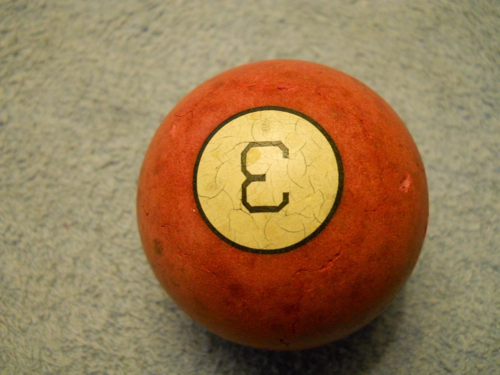 Vintage Clay Billiard Ball- #3