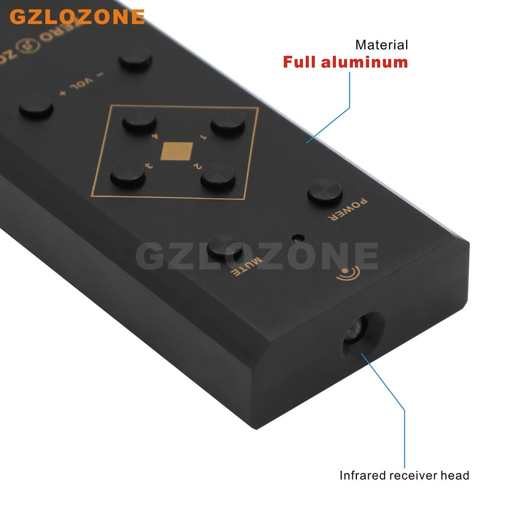 R1 Full-aluminum Amplifier Universal Infrared Remote Control Volume Selection
