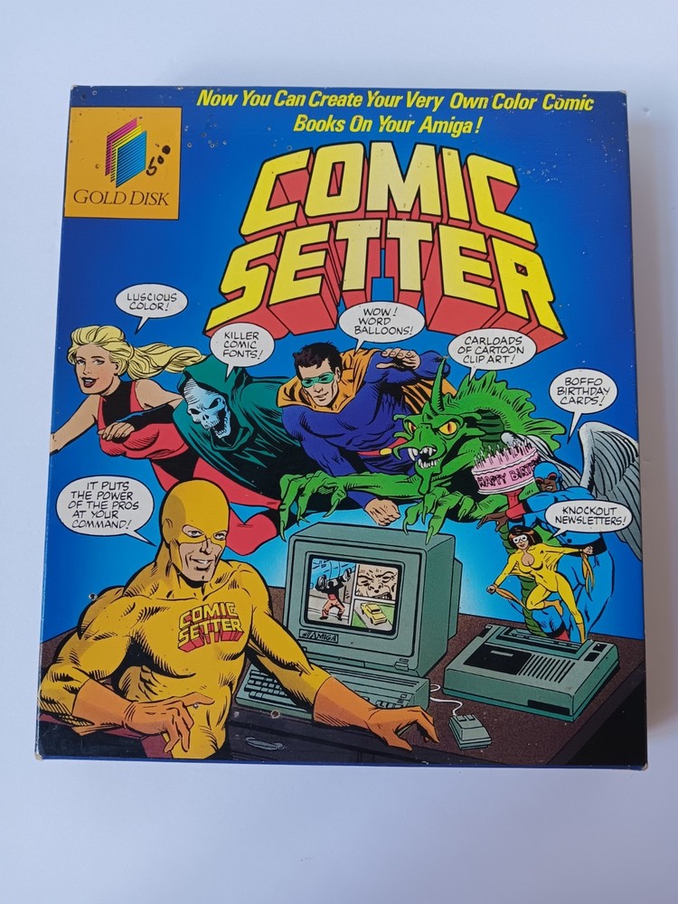 Amiga Comic Setter Computer Software Tested/Works Gold Disk Commodore