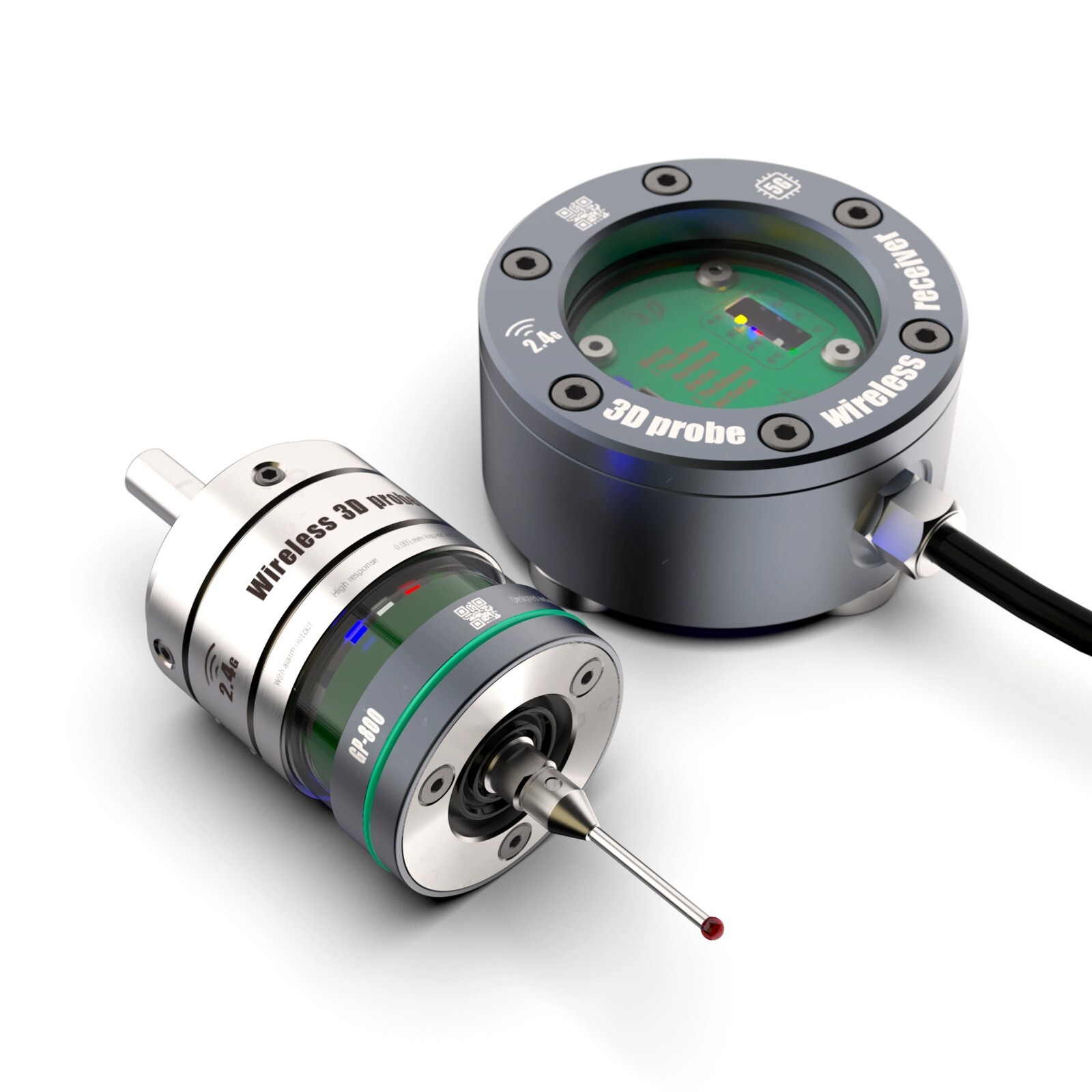 「US」 3D Wireless Edge Finder Touch Probe to Find Center Coordinate 0.001mm IP67