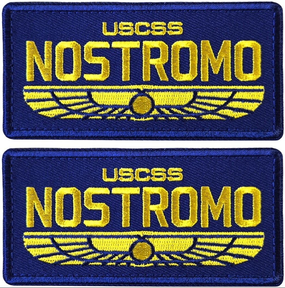 USCSS Nostromo Crew Wings Embroidered Patch  | 2PC HOOK BACKING 4"x2"