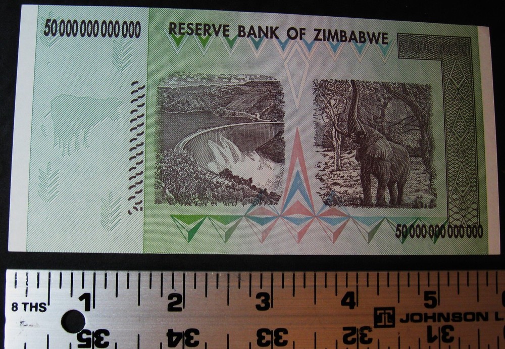 ZIMBABWE 50 Trillion Dollar Note 2008 Authentic AA Uncirculated A+ Condition