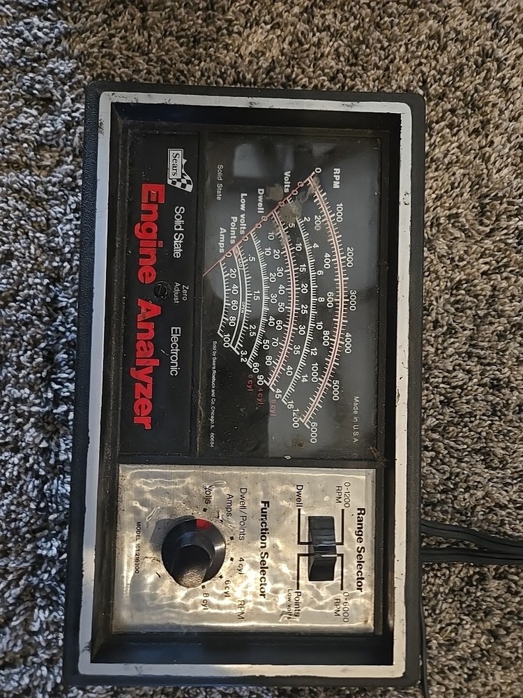 VINTAGE SEARS CRAFTSMAN SOLID STATE ELECTRONIC ENGINE ANALYZER MODEL 161.210400
