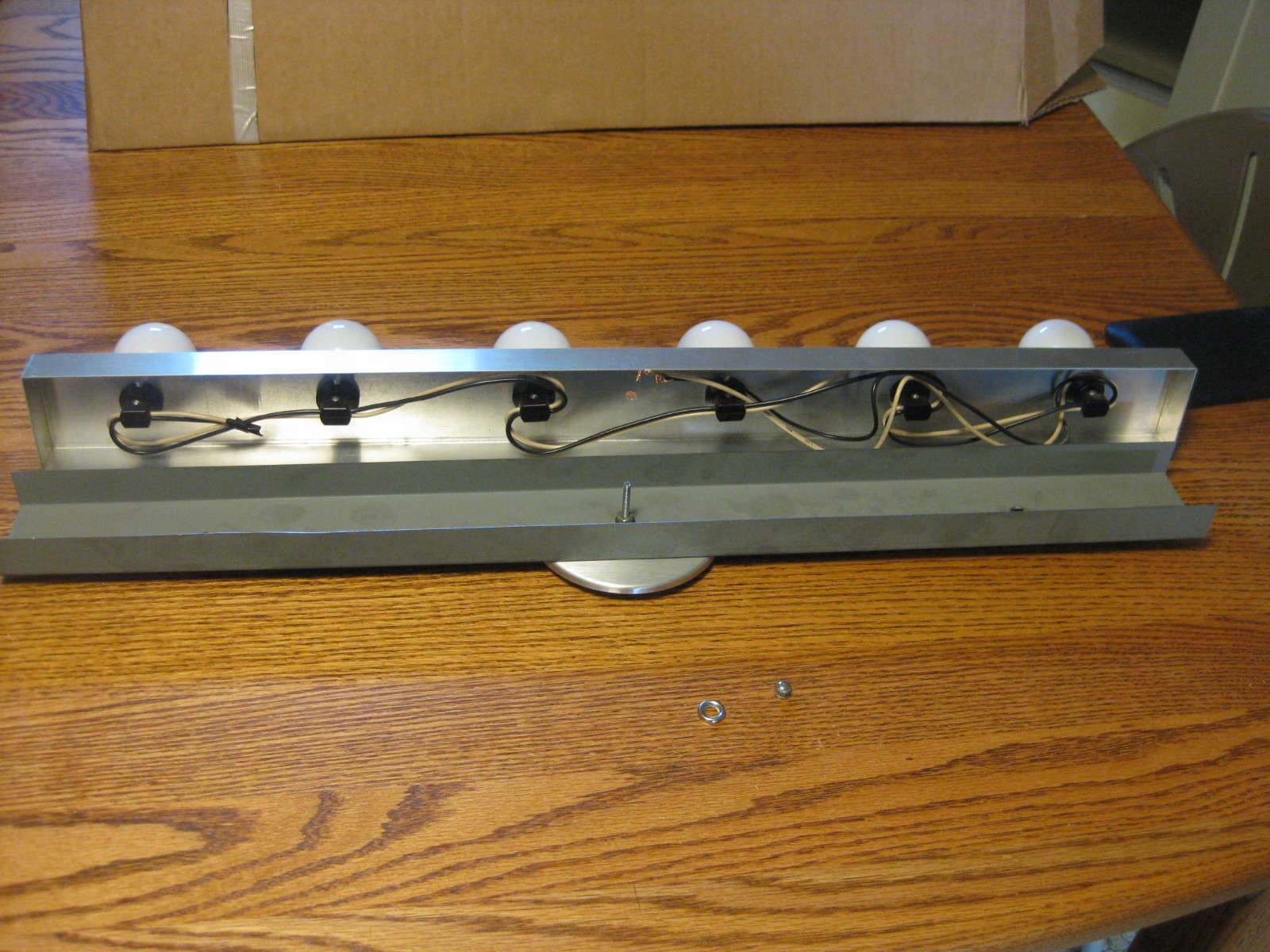 Vintage 1978 Bathroom Wall Light Fixture Sconce - Brushed Aluminum L&S Lighting