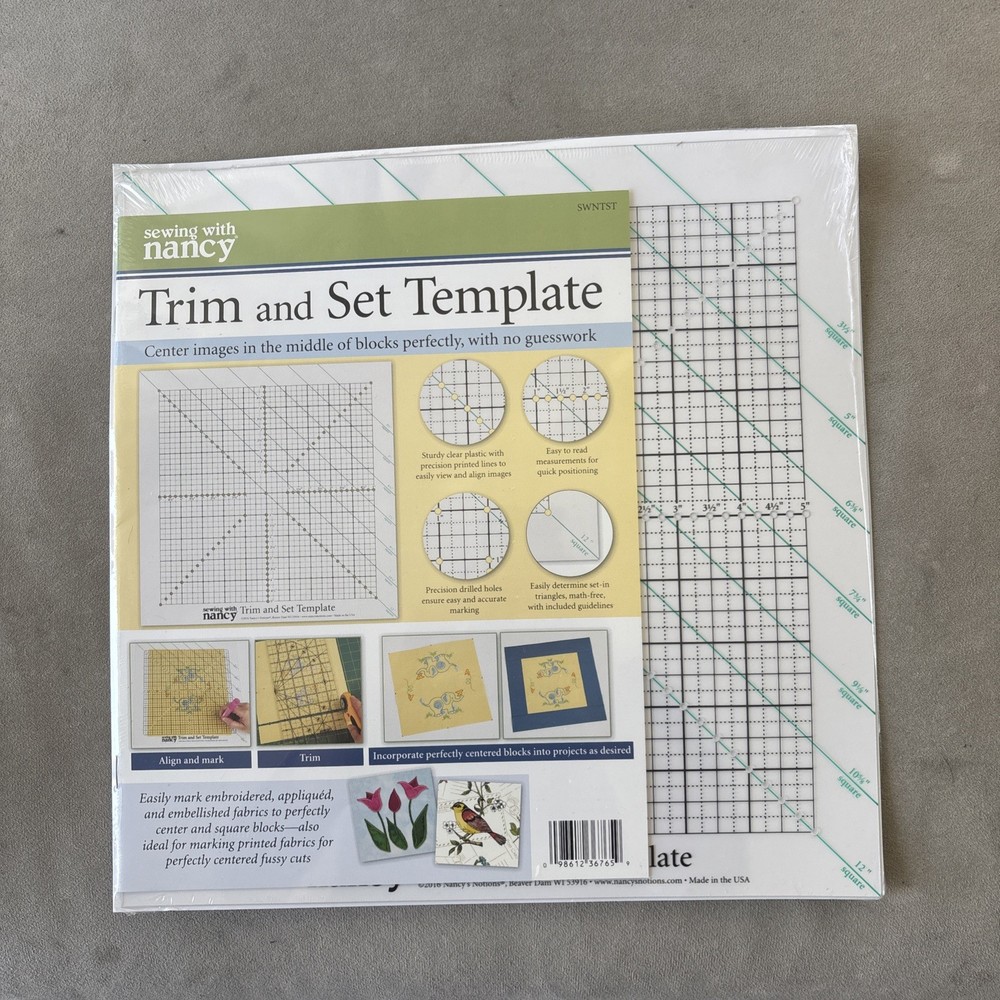 Sewing With Nancy Trim and Set Template SWNTST