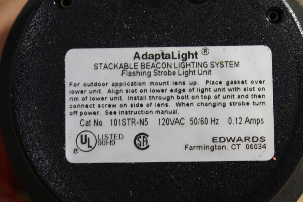Edwards AdaptaLight 101STR-N5 Red Flashing Stackable Beacon