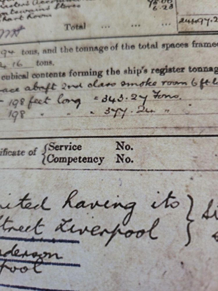 TITANIC Trans script Document Ship Antique Ephemera Disaster Historic Liverpool