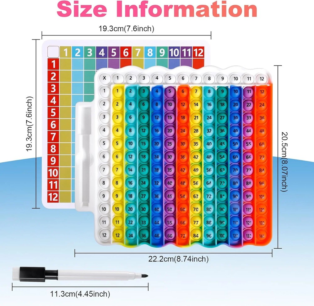 Multiplication Table Game Learning Toy Pop Multiplication Flash Cards 3rd Grade