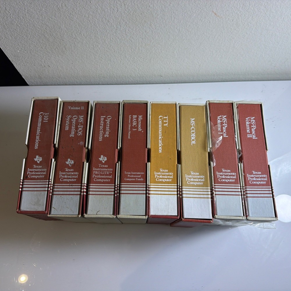Vintage Texas Instruments user's guide 1980 Lot Ms Pascal Ms Dos Ms COBOL TI