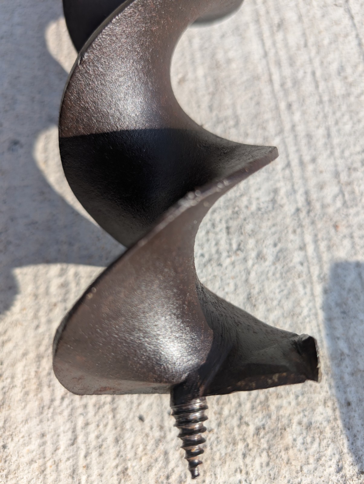 WI Barn Antique Vintage T Handle Barn Beam Hand Drill 2 1/4" Bit x 20 1/4" H