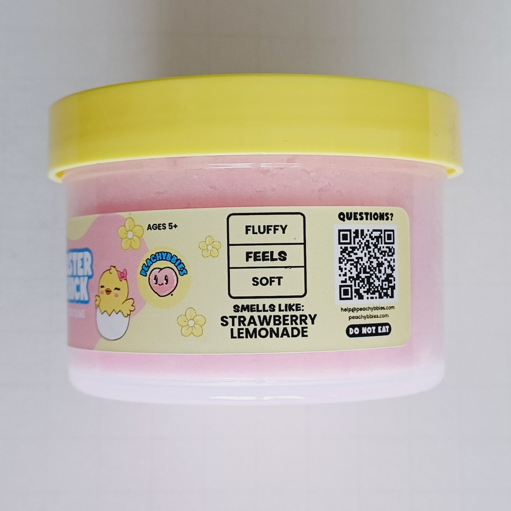 Peachybbies Easter Chick Strawberry Fluffy Soft Cloud Slime - Easter Exclusive