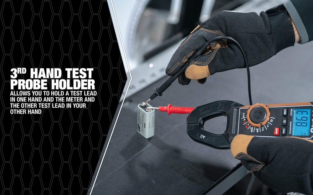 Southwire 21510N clamp meter; third-hand test probe holder; 400A AC current r...