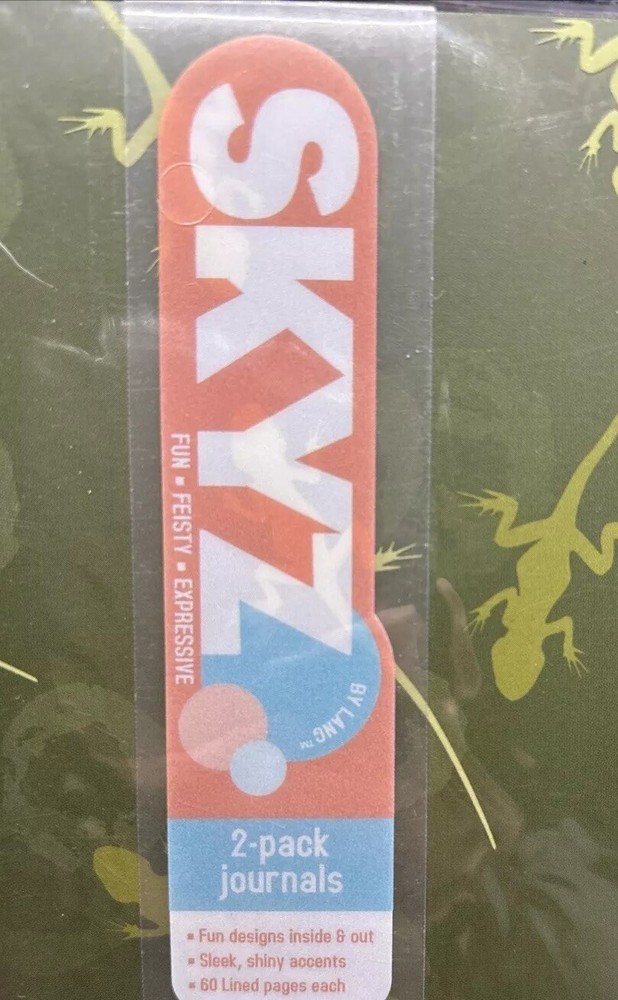 SKYZ by LANG~Here Lizard Lizard (2 Pack) Journals 60 Pages Each *NEW