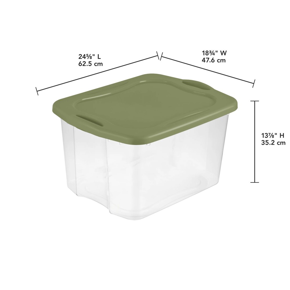 Sterilite EZ Carry 70 Quart Large Storage Bin, Clear Plastic Storage Container