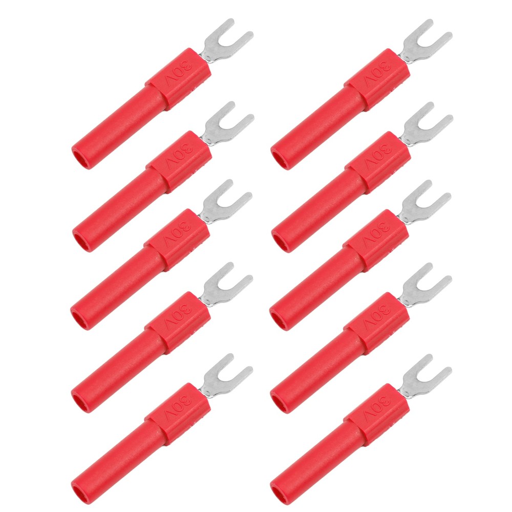 10pcs Fork Spade Wire Connectors High Quality Testing Multimeter Trending↑