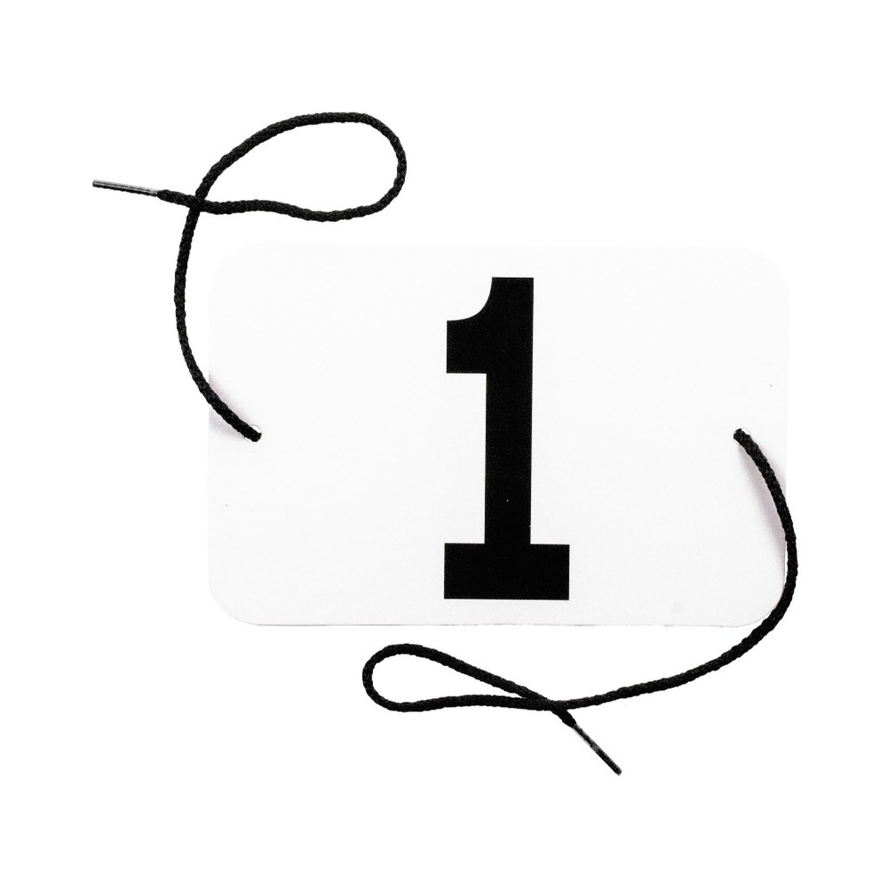 Hodges Badge Company Rectangular Equestrian Numbers with String - 50 Set (Num...