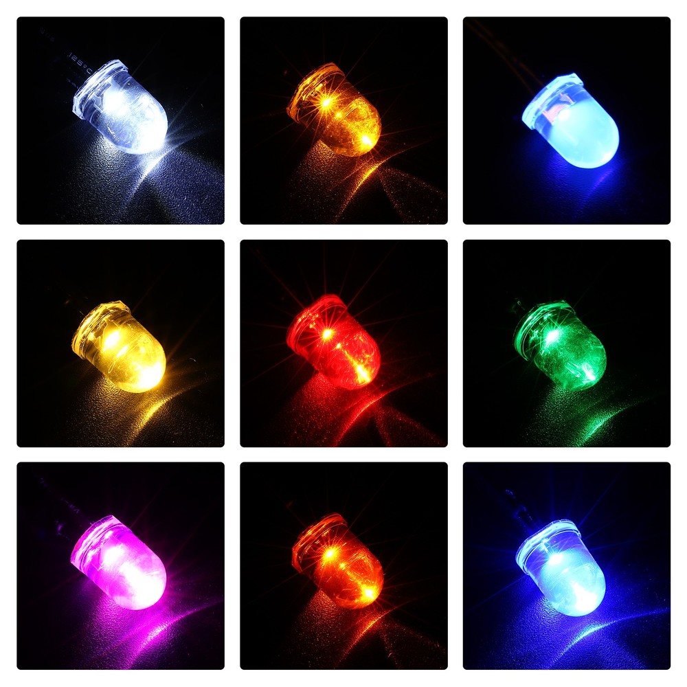 20 Pcs 3V DC 10mm LED Diode Light, Cold White Light