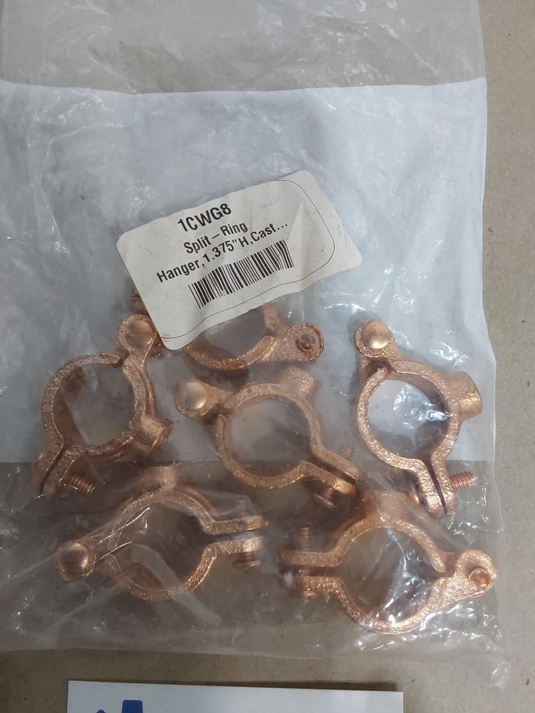 6pcs NEW Split-Ring Hanger,1.375"H,Cast Iron COPPER