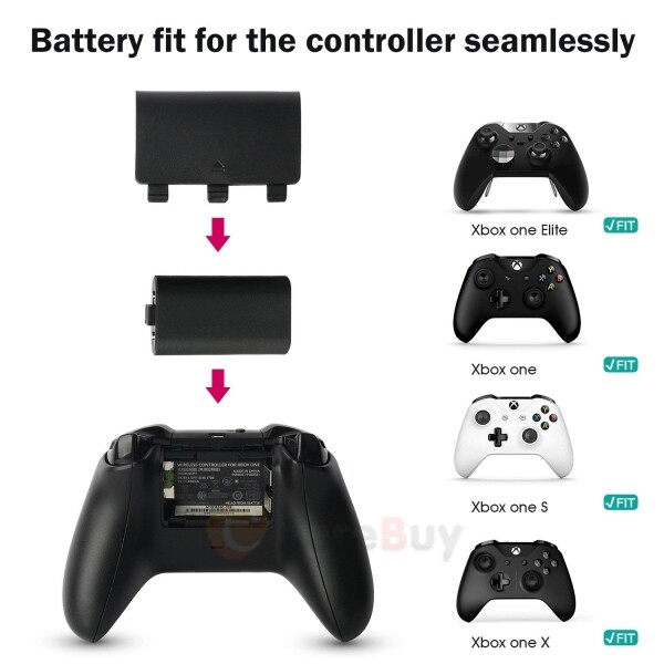 For XBOX ONE Rechargeable Battery Pack with USB Charging Cable for Xbox One S X