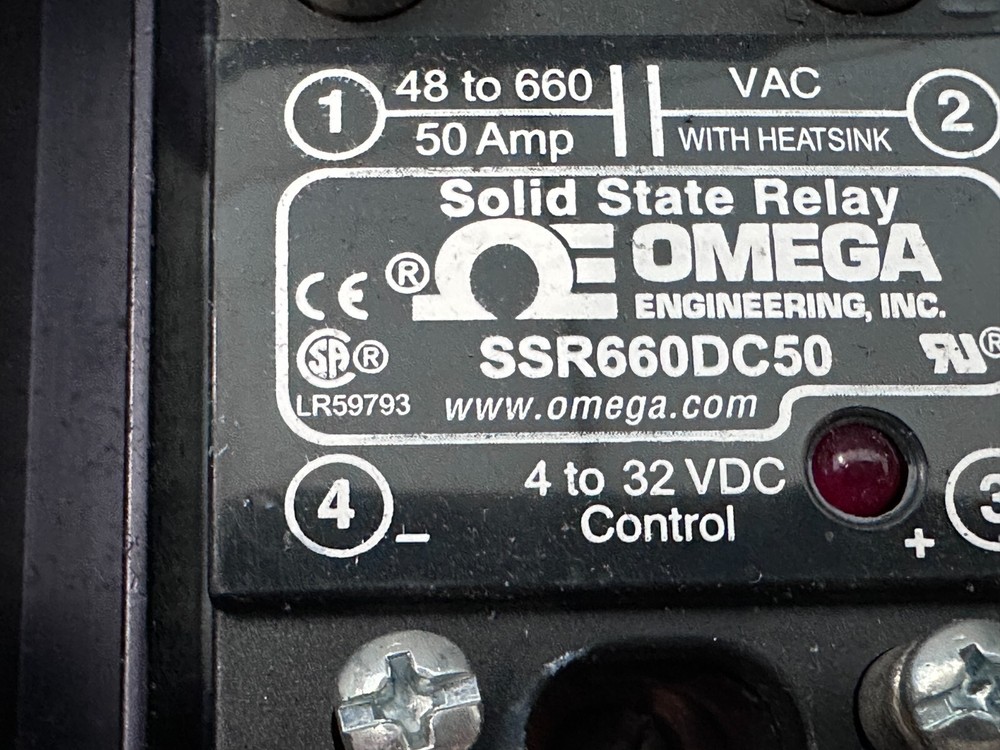 Omega SSR660DC50 Solid State Relay w/Large Heatsink