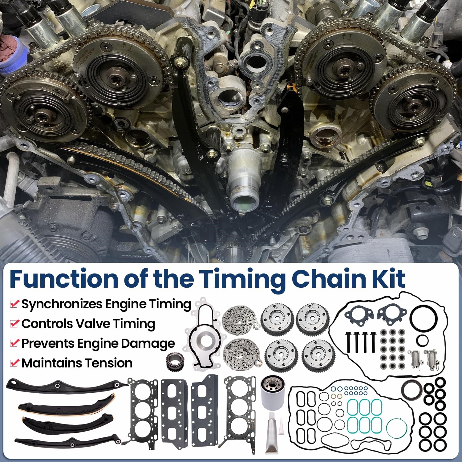 For 3.5L Ecoboost Complete Timing Kit For Ford F150 Expedition Navigator 2017-22