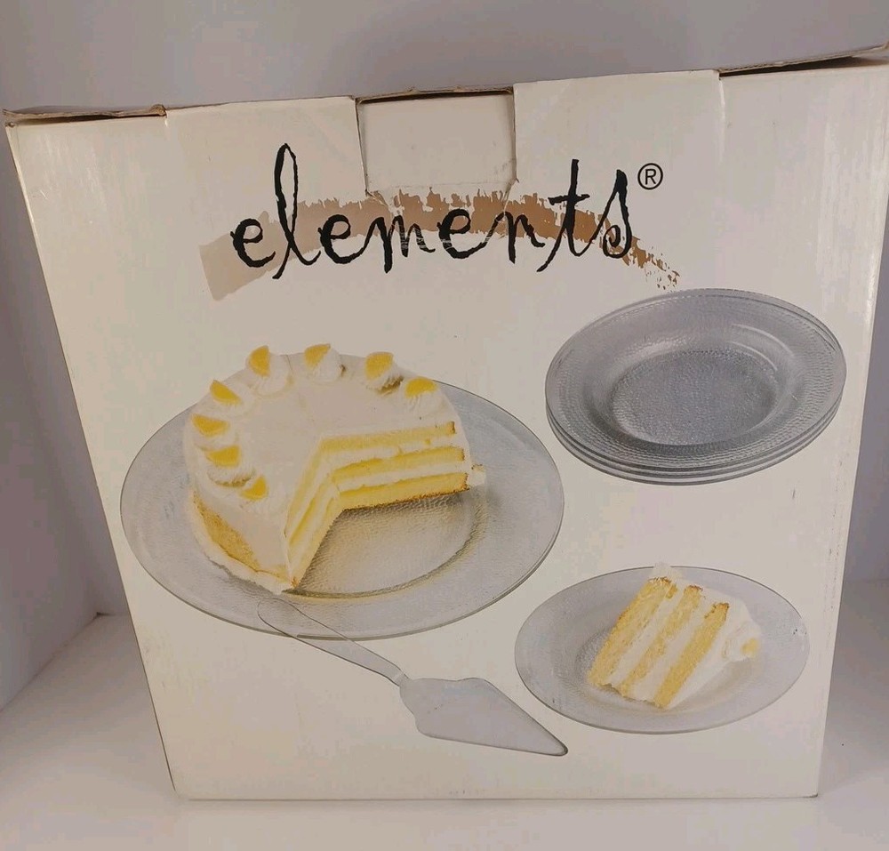 Vintage-1998-New In Box- Elements 6 Piece Cake Server Set
