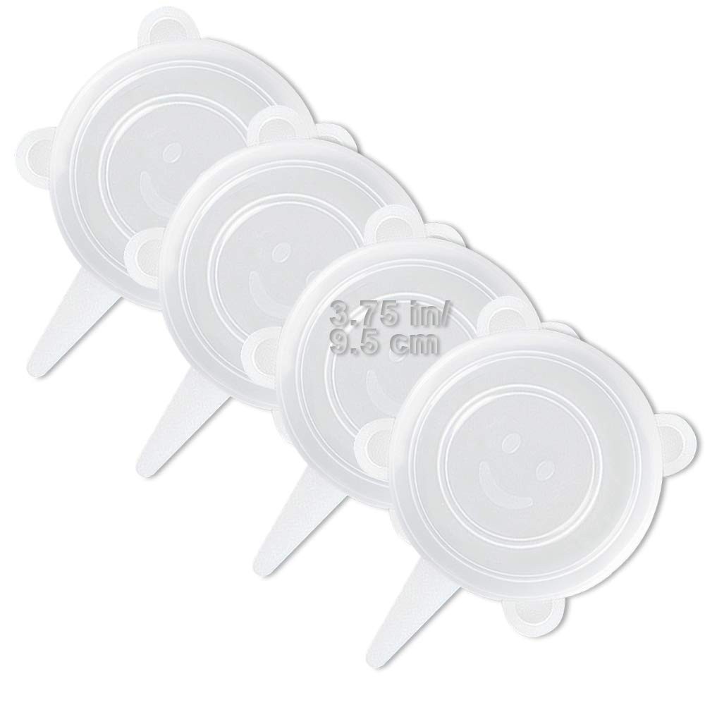4 Pack Same Size Silicone Stretch Lids, Thicker Reusable Sturdy Silicone Cont...