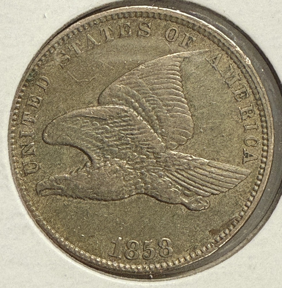 1858 S/L Flying Eagle Cent, XF (10845)