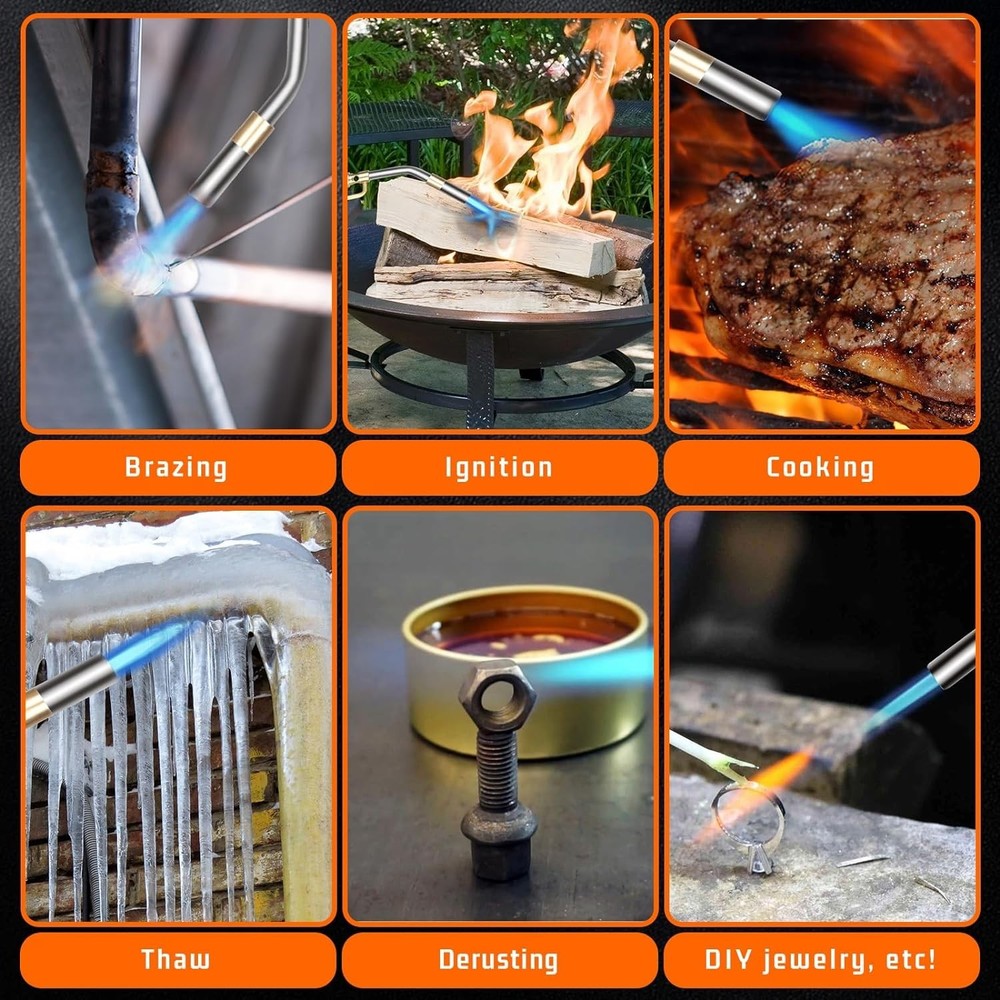 Durable Trigger Start High-Temperature Torch for Cooking, Welding & Crafting