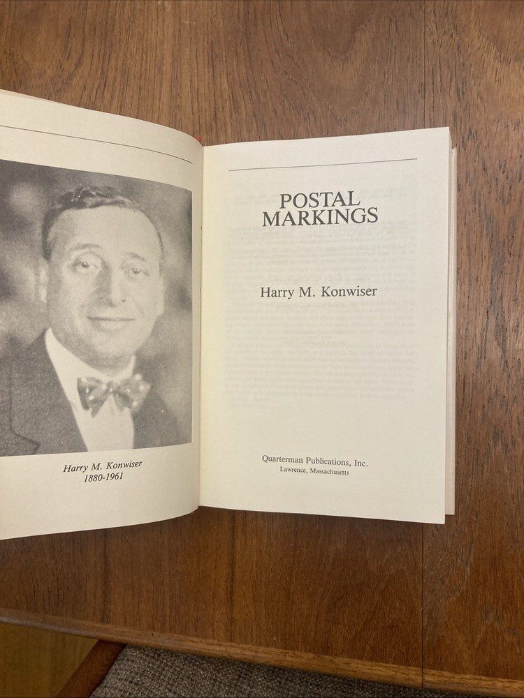 Postal Markings By Harry Konwiser 1980