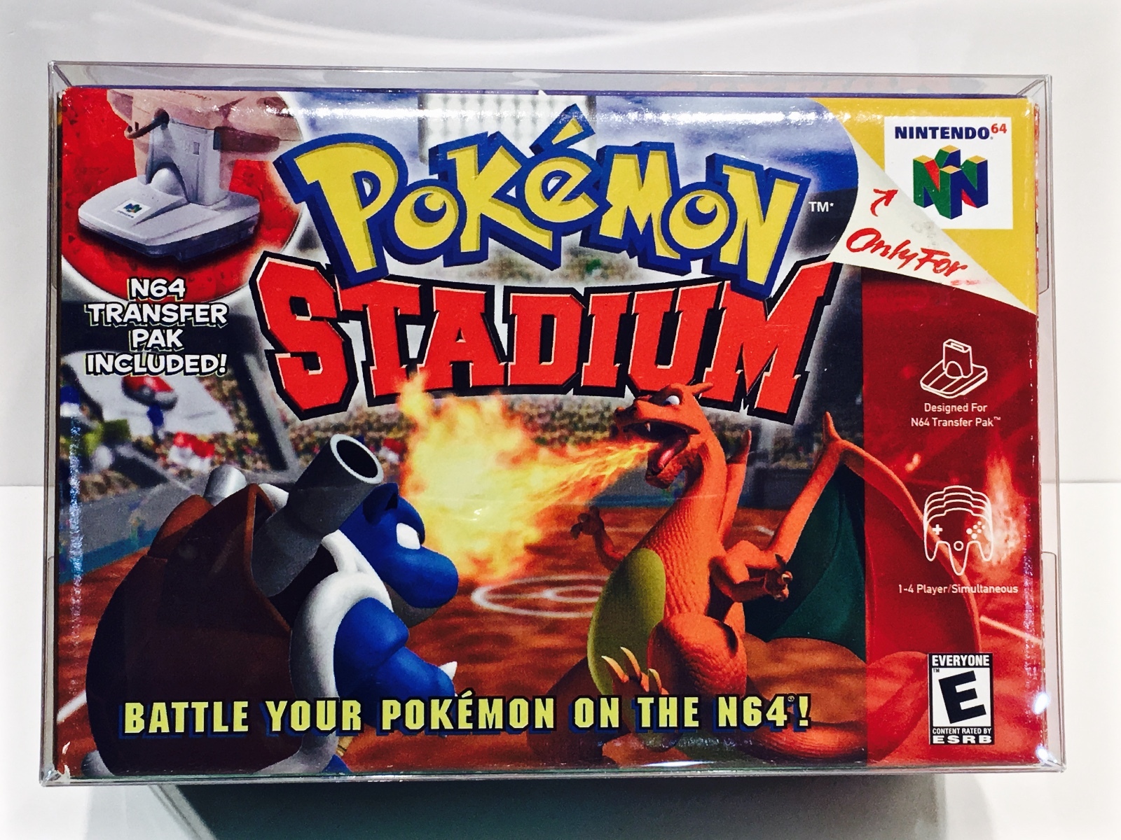 1 Box Protector For N64 POKEMON STADIUM Custom Clear Display Case Nintendo 64