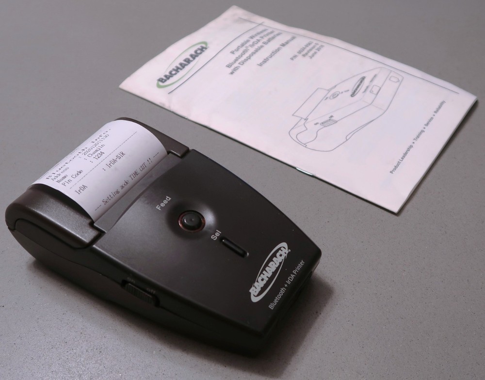 Bacharach 0024-1680 Wireless Bluetooth IrDA Printer for PCA 400 Tester Analyzer