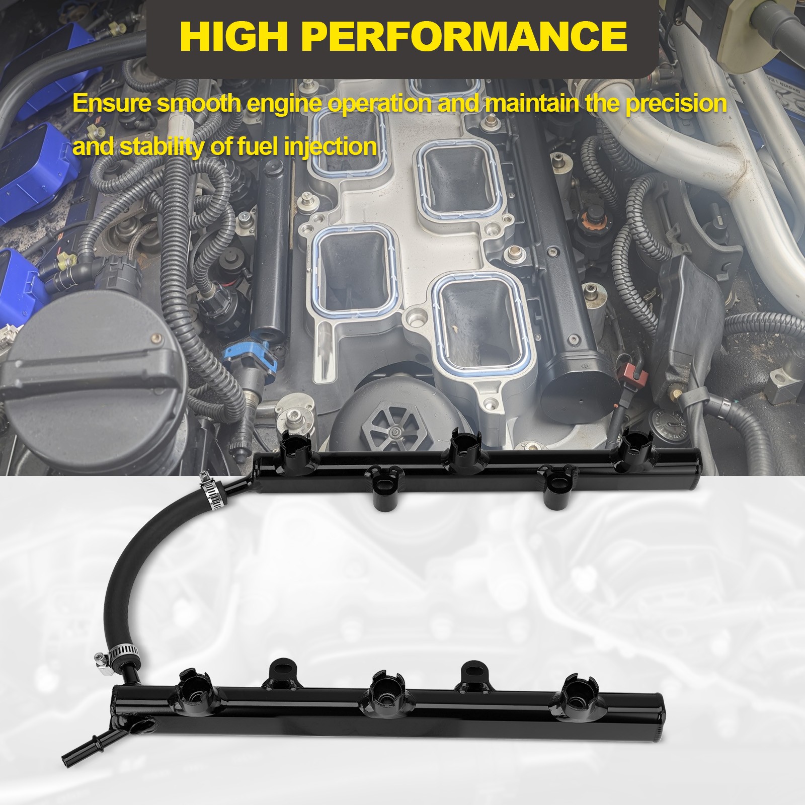 53034198AC Upgraded Full Aluminum Fuel Rail For 2011-25 Dodge Jeep Chrysler 3.6L