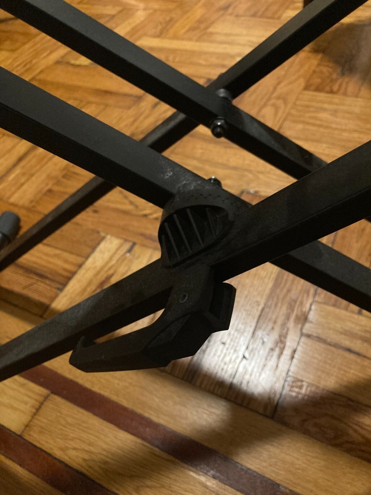 The H&A Keyboard Stand, black metal, X frame, durable, adjustable, foldable