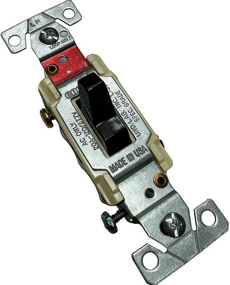 Cooper CS320B Brown 3-Way Toggle Wall Light Switch 20A, 120V/277V