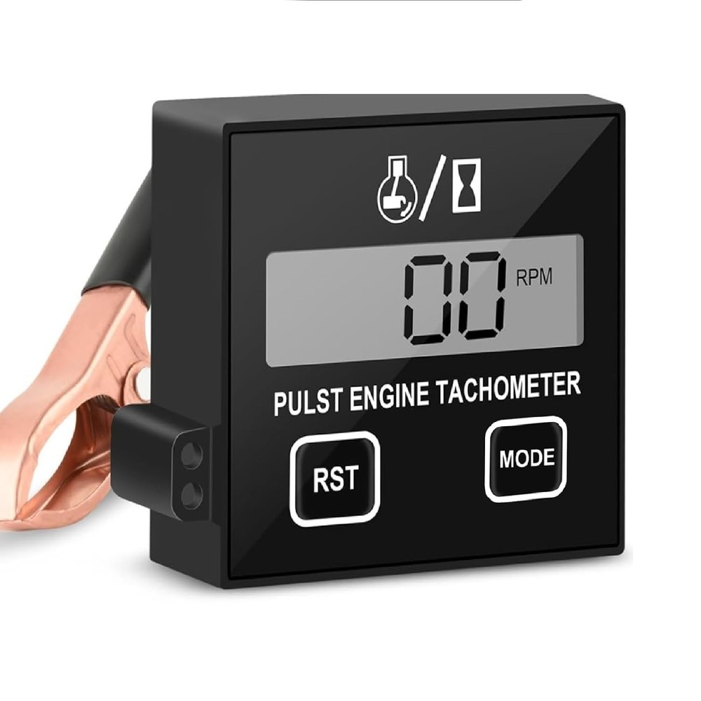 Small Engine Digital Inductive RPM Tachometer Tool FitChainsaw Cropper Generator