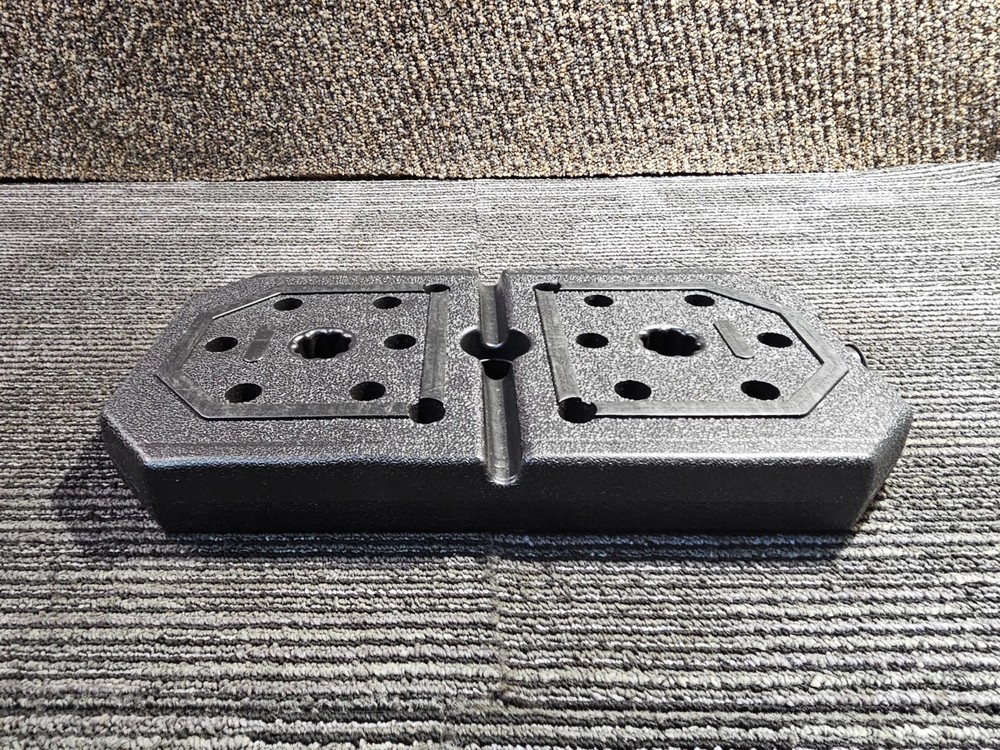 (QTY 2) Vinyl Rectangle Weight Plate 10 LBS EACH 14.5" x 7-3/4" Stackable, Black